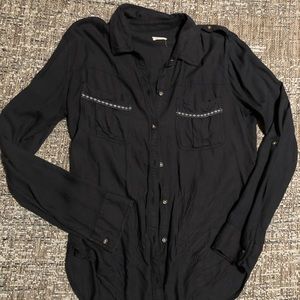 Hollister button down top long sleeve